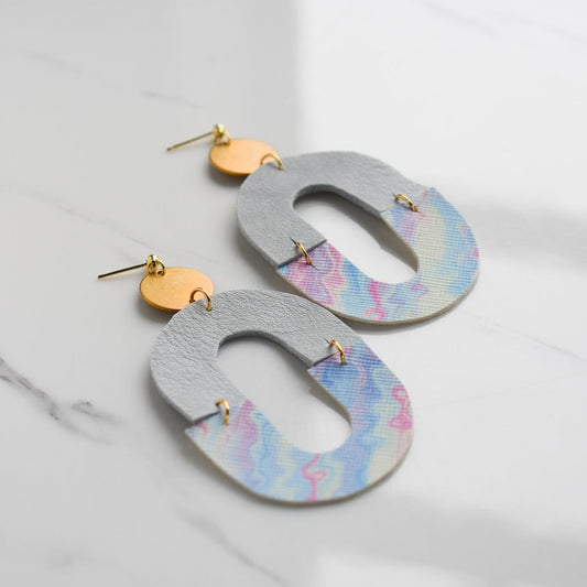 Handmade, light weight and comfortable to wear all day long leather earrings. All our earring hooks are made with a high quality stainless steel and they are hypo allergenic.  They will not tarnish or irritate your sensitive skin.