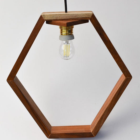 WOODEN SINGLE LIGHT PENDANT