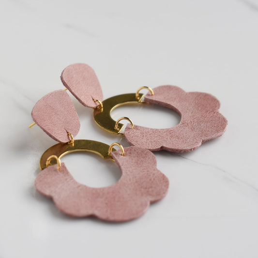 Handmade, light weight and comfortable to wear all day long leather earrings. All our earring hooks are made with a high quality stainless steel and they are hypo allergenic.  They will not tarnish or irritate your sensitive skin.