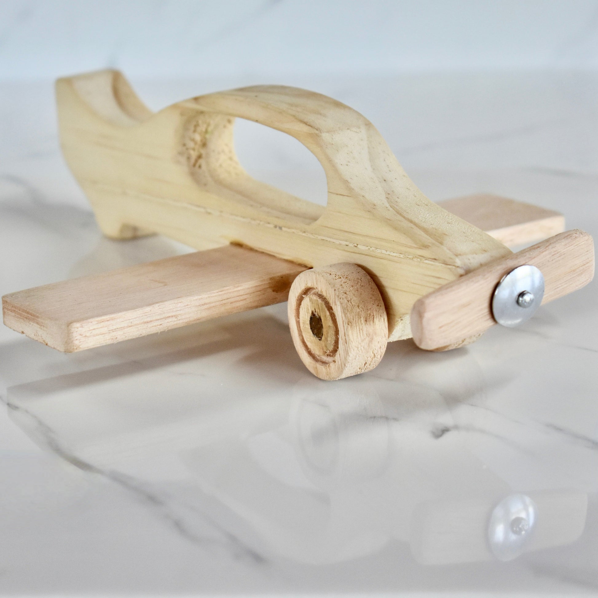 This hand held handmade wooden plane is the perfect present for any kid (or kid at heart)! It can be left as is or painted for an extra touch of fun. Makes for an amazing baby shower gift.