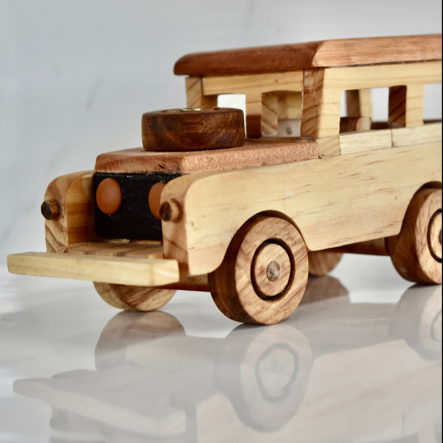 This small handmade wooden Land Rover is the perfect present for any kid (or kid at heart)! It can be left as is or painted for an extra touch of fun. Makes for an amazing baby shower gift. 