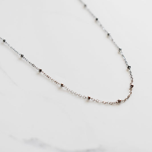 Beautifully handcrafted 5 disc rose gold stainless steel necklace. Waterproof and hypoallergenic. 