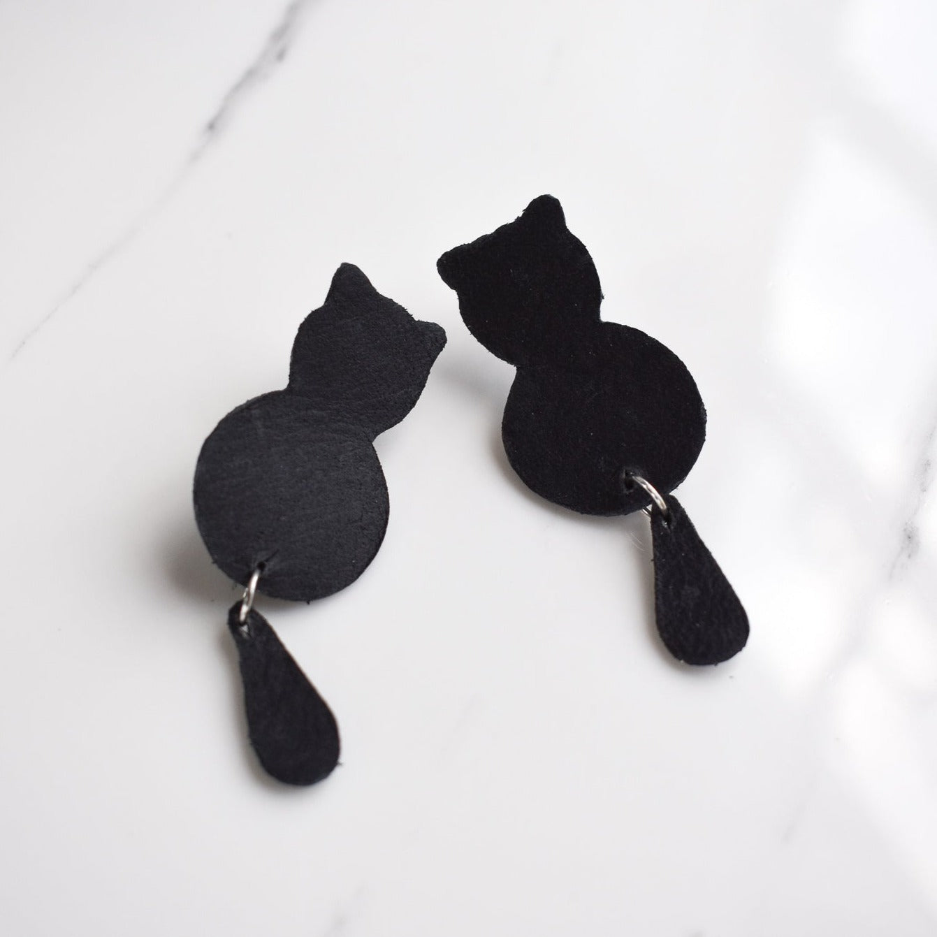 Handmade, light weight and comfortable to wear all day long leather earrings. All our earring hooks are made with a high quality stainless steel and they are hypo allergenic.  They will not tarnish or irritate your sensitive skin.