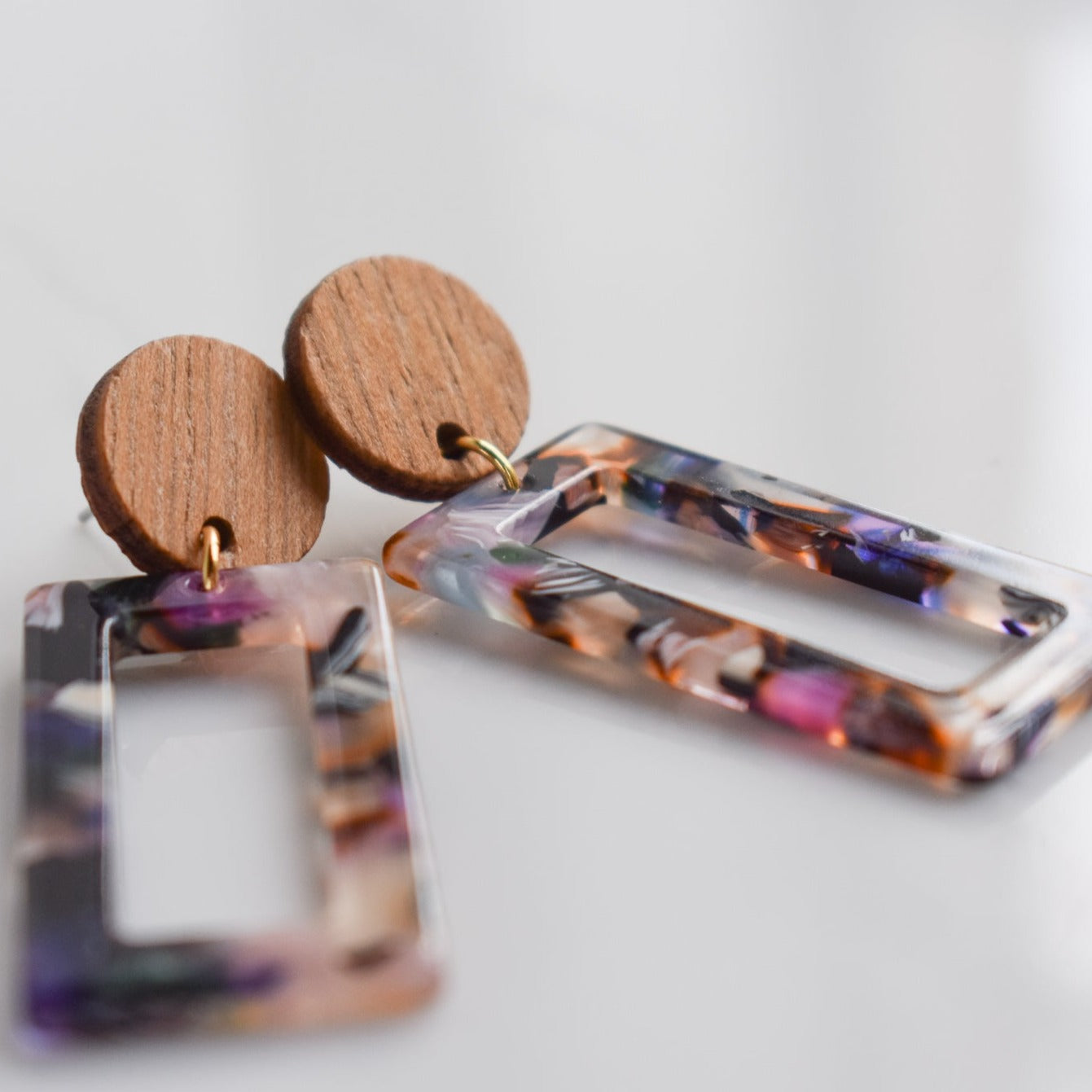 Handmade, light weight and comfortable to wear all day long leather earrings. All our earring hooks are made with a high quality stainless steel and they are hypo allergenic.  They will not tarnish or irritate your sensitive skin.