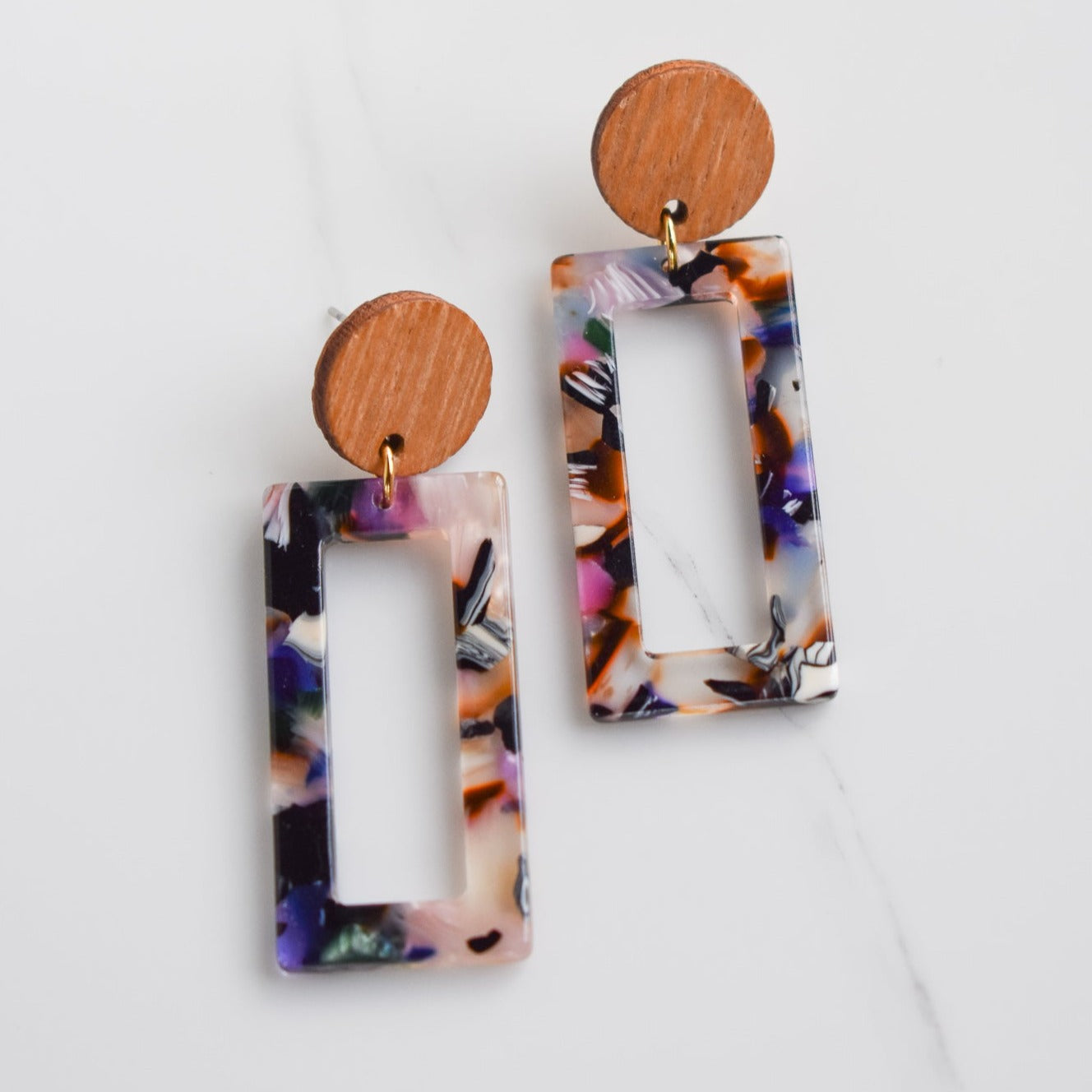 Handmade, light weight and comfortable to wear all day long leather earrings. All our earring hooks are made with a high quality stainless steel and they are hypo allergenic.  They will not tarnish or irritate your sensitive skin.