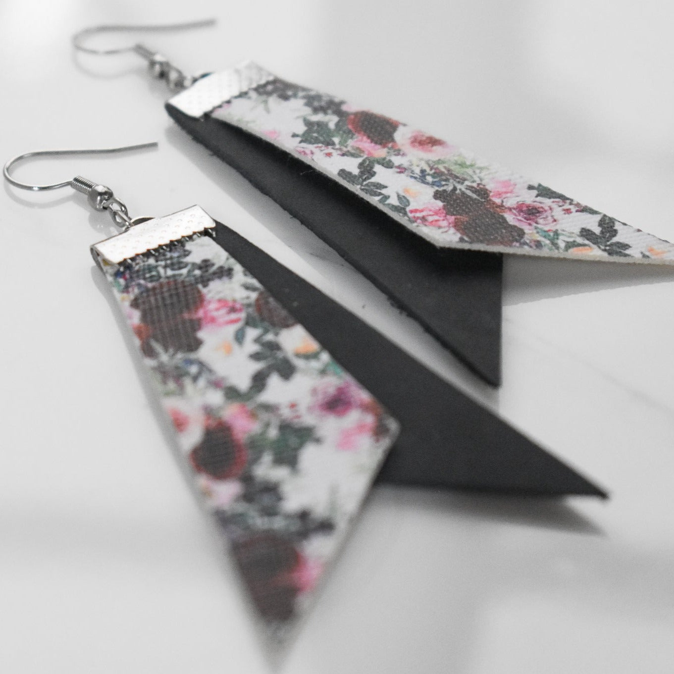 Handmade, light weight and comfortable to wear all day long leather earrings. All our earring hooks are made with a high quality stainless steel and they are hypo allergenic.  They will not tarnish or irritate your sensitive skin.