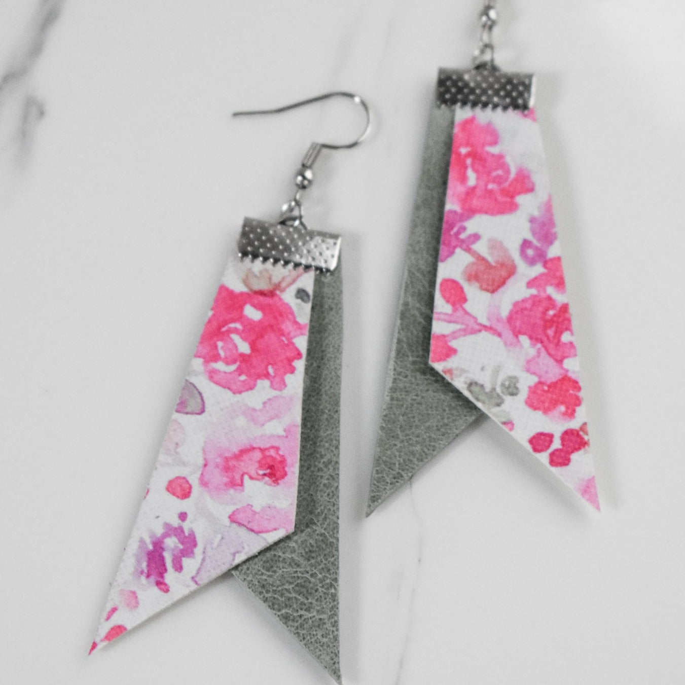 Handmade, light weight and comfortable to wear all day long leather earrings. All our earring hooks are made with a high quality stainless steel and they are hypo allergenic.  They will not tarnish or irritate your sensitive skin.