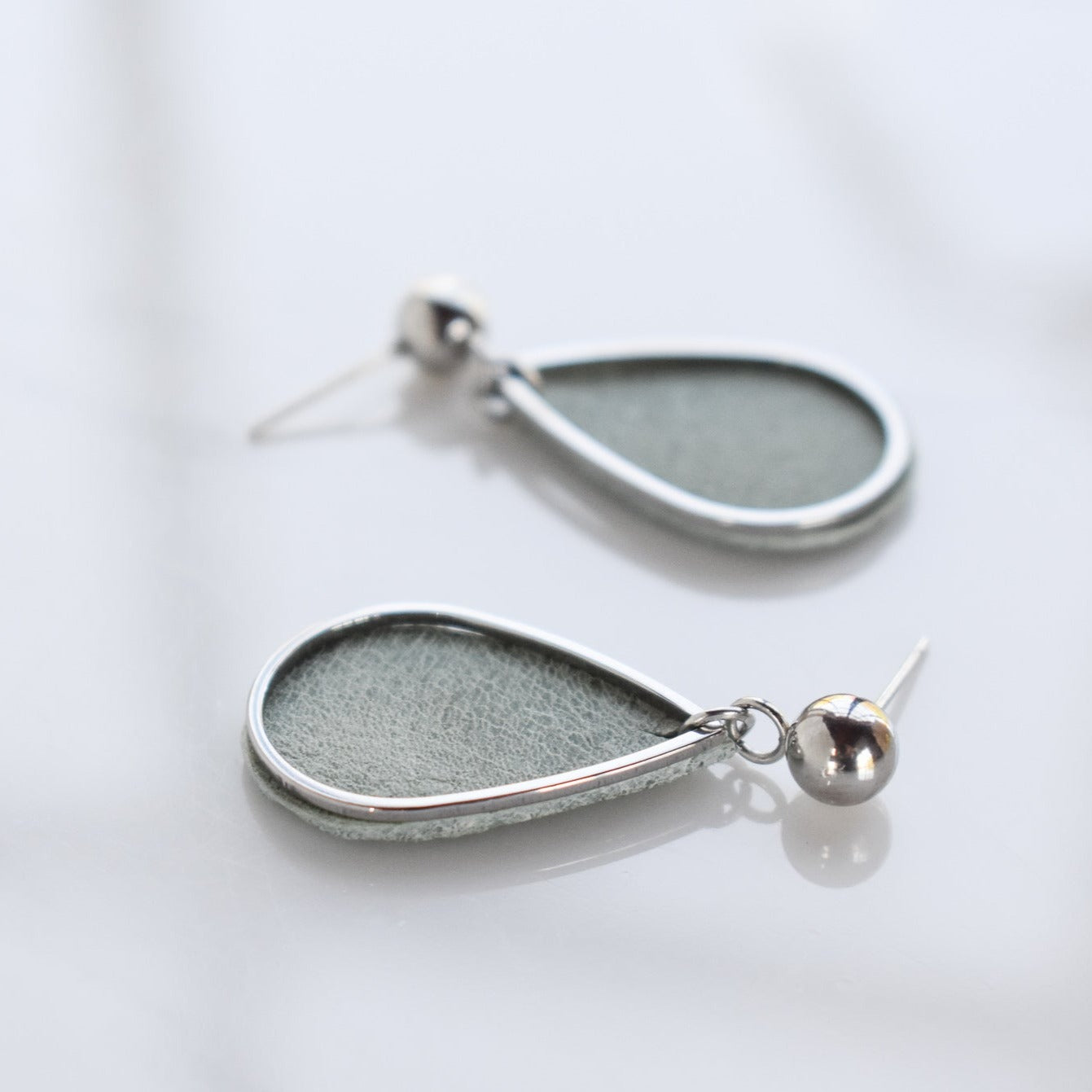 Handmade, light weight and comfortable to wear all day long leather earrings. All our earring hooks are made with a high quality stainless steel and they are hypo allergenic.  They will not tarnish or irritate your sensitive skin.