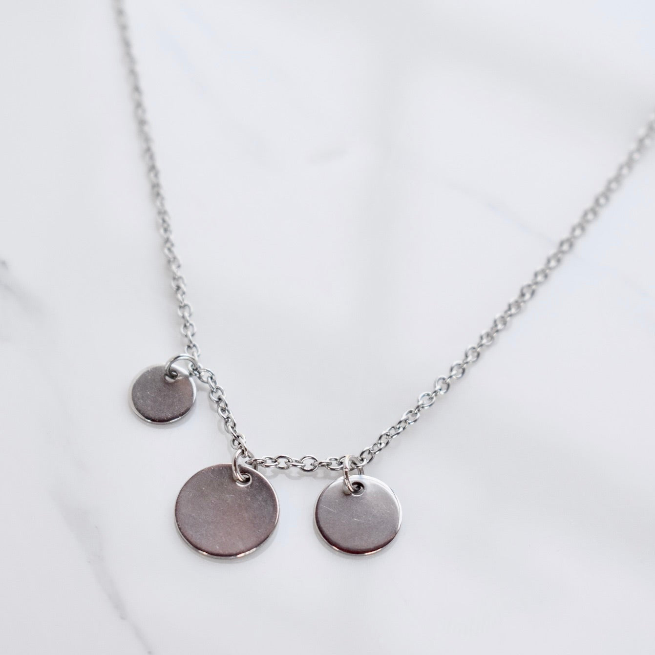 Beautifully handcrafted stainless steel necklace. Waterproof, hypoallergenic jewellery.