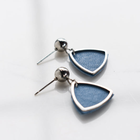 Handmade, light weight and comfortable to wear all day long leather earrings. All our earring hooks are made with a high quality stainless steel and they are hypo allergenic.  They will not tarnish or irritate your sensitive skin.