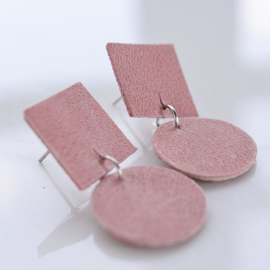 Handmade, light weight and comfortable to wear all day long leather earrings. All our earring hooks are made with a high quality stainless steel and they are hypo allergenic.  They will not tarnish or irritate your sensitive skin.