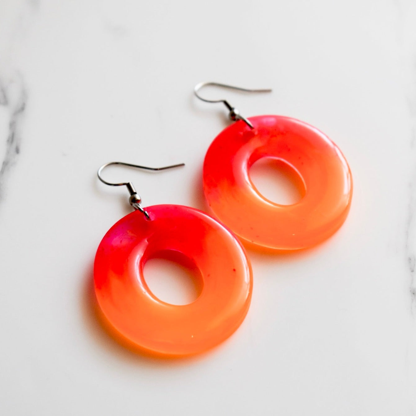 Handmade, light weight and comfortable to wear all day long leather earrings. All our earring hooks are made with a high quality stainless steel and they are hypo allergenic.  They will not tarnish or irritate your sensitive skin.