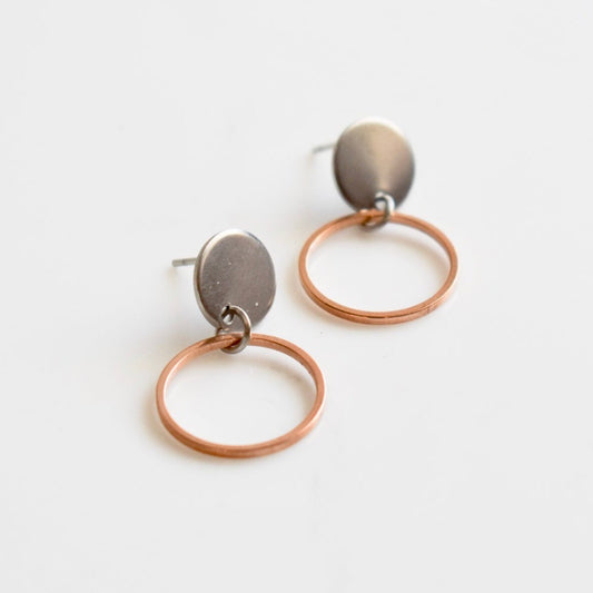 Handmade, light weight and comfortable to wear all day long leather earrings. All our earring hooks are made with a high quality stainless steel and they are hypo allergenic.  They will not tarnish or irritate your sensitive skin.